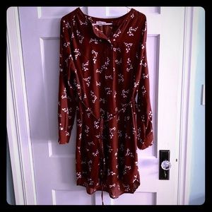 Loft Outlet Button Front Tie Dress